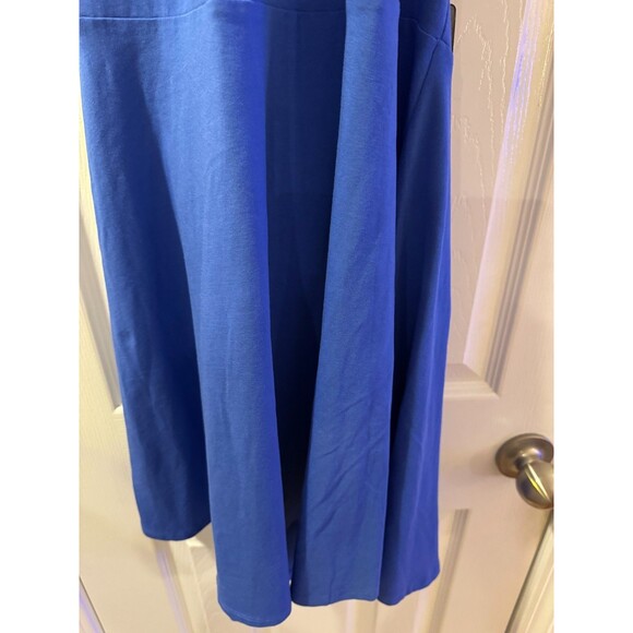 NWT Express Blue Knit Dress Sz L Criss Cross Chest Open Back Mini Halter Choker - Picture 9 of 14